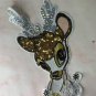 Large Christmas deer patch  sequin  costume decoration applique patch