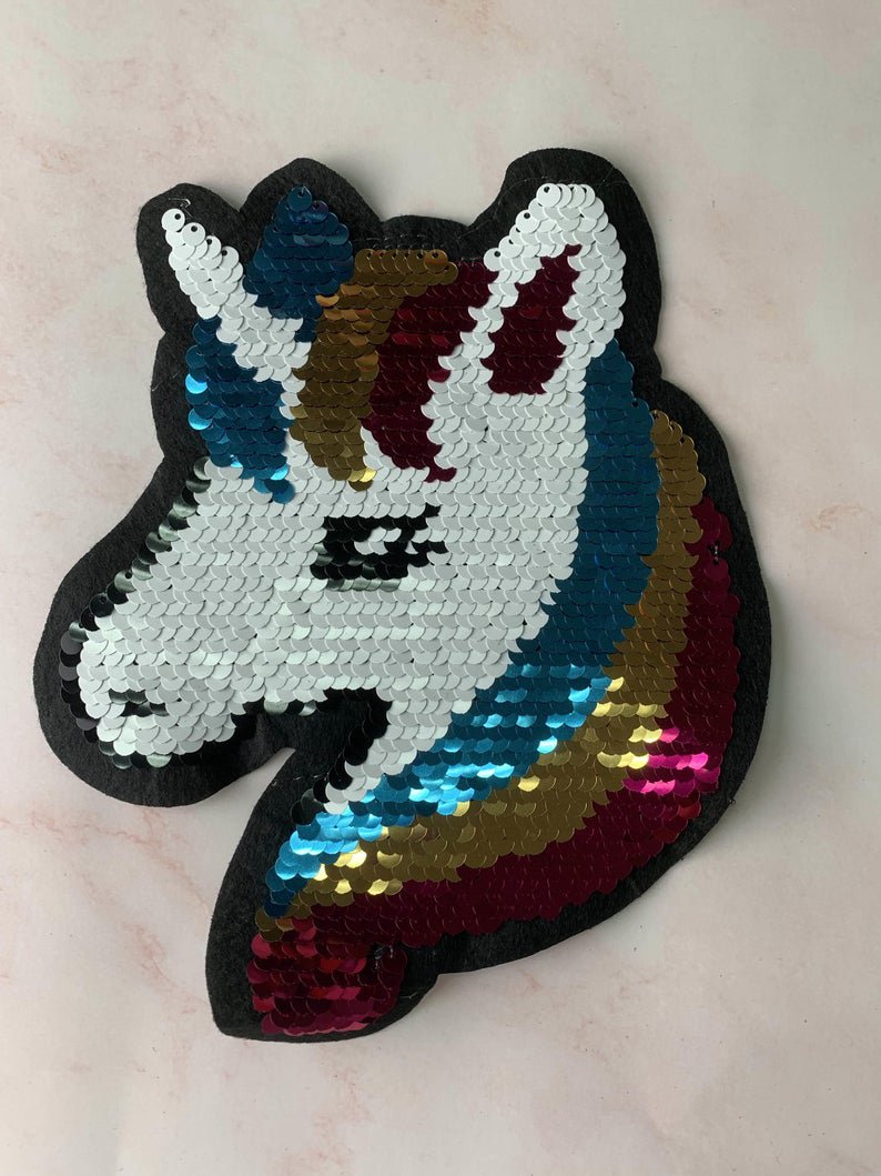 unicorn sequin patch sequined unicorn patch sequin patch T-shirt dress decorative applique