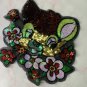 Large fox flower sequin patch sequined fox patch T-shirt jeans dress decorative applique