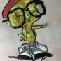 Large cute cartoon with eyes small bird sequin patch, sequin letter patch jacket supplies, t-shirt