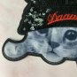 Printed cat sequin patch, sequin letter patch jacket supplies, t-shirt