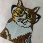 Large eye cat sequin patch, sequin letter patch jacket supplies, t-shirt