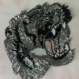 Gold and silver tiger sequin patch, sequin letter patch jacket supplies, t-shirt