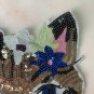 Colorful animal face cat sequin patch sequin letter patch jacket supplies, t-shirt