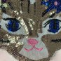 Colorful animal face cat sequin patch sequin letter patch jacket supplies, t-shirt