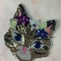 Colorful animal face cat sequin patch sequin letter patch jacket supplies, t-shirt