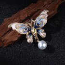 Cartoon simple drop oil alloy moiré butterfly brooch pin women's clothing pin accessories
