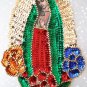 Guadalupe sequin patch, Our Lady Guadalupe Sequin Applique, Mexican Virgen de Guadalupe sequin patch