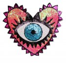Heart Sequins Patch,Heart Eye Patch,Embroidered Patch,Sew On Patch,Iron On Kid,For Shirt