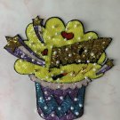 Cartoon cake love five-pointed star sequin patch, sequin letter patch jacket supplies, t-shirt