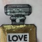 Brown letter sequin bottle patch, sequin patch, sequin letter patch jacket supplies