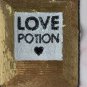Brown letter sequin bottle patch, sequin patch, sequin letter patch jacket supplies