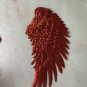 pair of red wings sequin patches, sequin letter patch jacket supplies, t-shirt