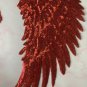 pair of red wings sequin patches, sequin letter patch jacket supplies, t-shirt