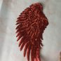 pair of red wings sequin patches, sequin letter patch jacket supplies, t-shirt
