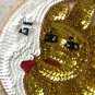 Set of 2 Eclipse sequin patch, Sun and Moon sequin patch, Gold sun patch