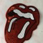 Red mouth tongue sequin patch, sequin letter patch jacket supplies, t-shirt
