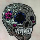 Silver skull sequin patch patch T-shirt patch patch hoodie patch