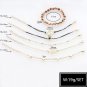 Fashion new geometric pattern world map love champagne gold beaded simple 6 piece set bracelet