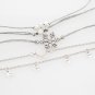 New trend snowflake opal five-pointed star crescent round bracelet five-piece jewelry set