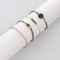 Personality black turquoise pattern bracelet Manual chain black square trend temperament jewelry