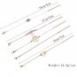 Tree of Life Gray Pearl Love Map Beads Chain Openwork Europe and America Wind Bracelet Set