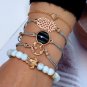 Fashion Braided Bracelet Turquoise Bracelet Turtle Map Love Five Piece Set Bracelet