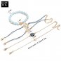 Fashion Braided Bracelet Turquoise Bracelet Turtle Map Love Five Piece Set Bracelet
