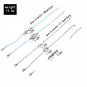 Fashion creative alloy seven silver beads wave 8 word shell five-piece ladies bracelet