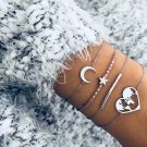 New wild fashion bracelet set cool wind stars moon mix beaded bracelet