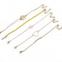 Simple hollow love rose bracelet Ming yellow soft rope world map five-piece bracelet bracelet