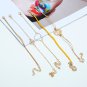 Simple hollow love rose bracelet Ming yellow soft rope world map five-piece bracelet bracelet