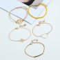 Simple hollow love rose bracelet Ming yellow soft rope world map five-piece bracelet bracelet