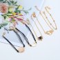 New Hand Jewelry  New Triangle Black Turquoise Love Map Hand Strap Five Piece Set Bracelet