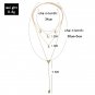 Fashion Diamond Star Multilayer Women's Necklace Tassel Pendant Necklace