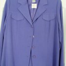 Sag Harbor Jacket Blazer Size 8 Blue Stretch Work NEW