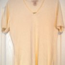 Covington Top Shirt Sweater Medium Ivory Short Sleeve