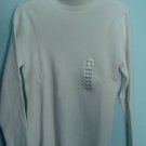 Style & Co Top Shirt Large Turtle Neck Ribbed Eggshell