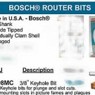 Bosch Router Bit Keyhole Jointing Cabinetry Woodworking