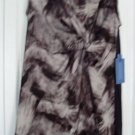 Simply Vera Wang Dress Large Gray Brown Print Tank NEW
