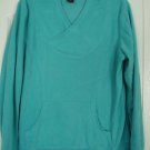 Style & Co Hoodie Top Sweatshirt Small Aqua Fleece New