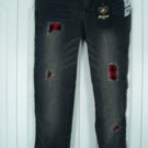 Luxirie IRG Jeans Pants Dungaree Plaid  Black 11 30 NEW
