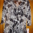 Style & Co Top Shirt Blouse Size 10 2 pc w Cami 3/4 NEW
