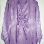 J M Collection Top Shirt 10 JM 3/4 Sleeve Violet NEW