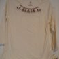 Covington Top Shirt Small White Embroidered 3/4  NEW