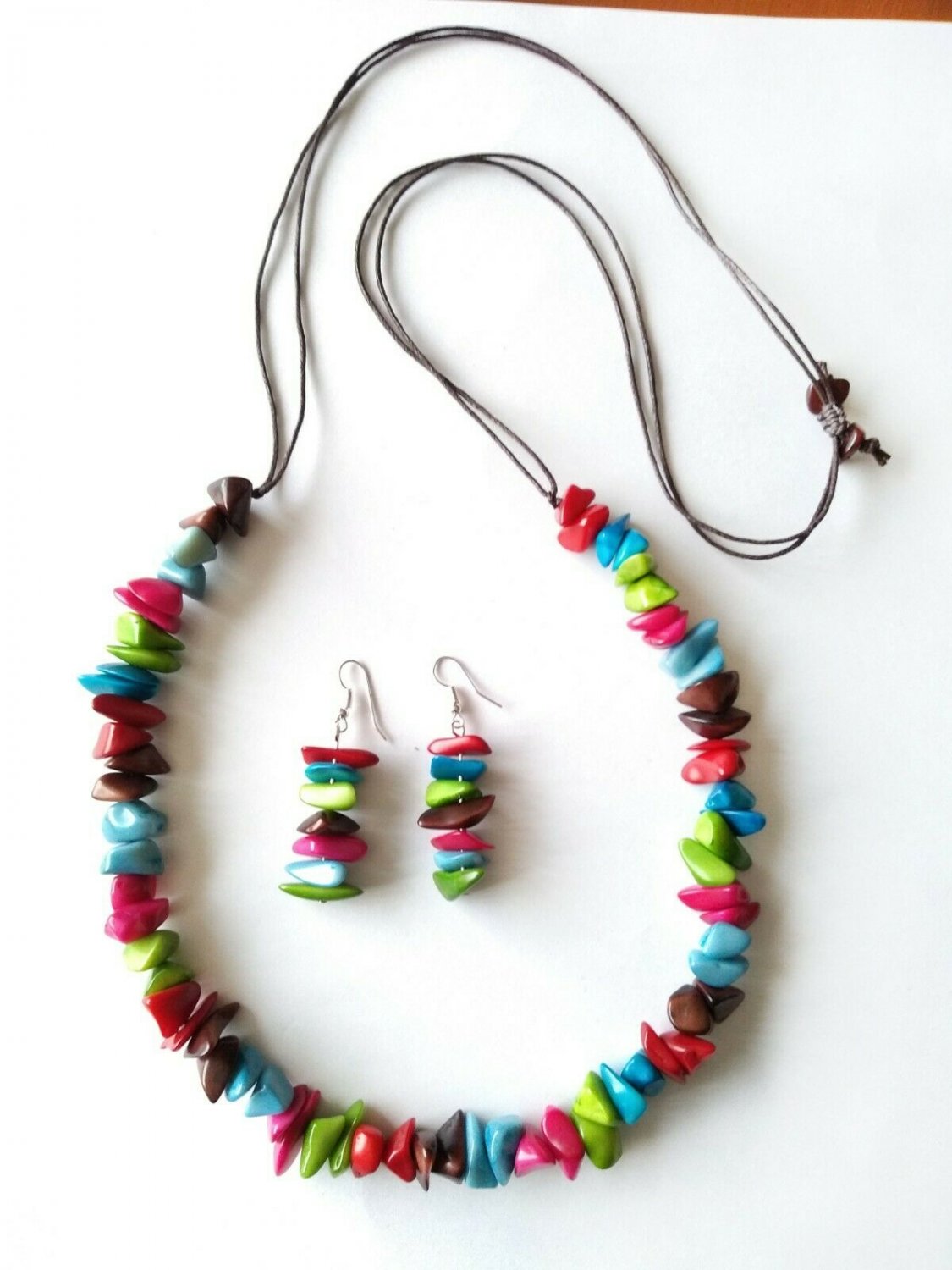 Women's necklaces, multicolor necklaces, Tagua nut jewelry, Colombian necklaces