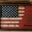 Marines Framed Flag Medium