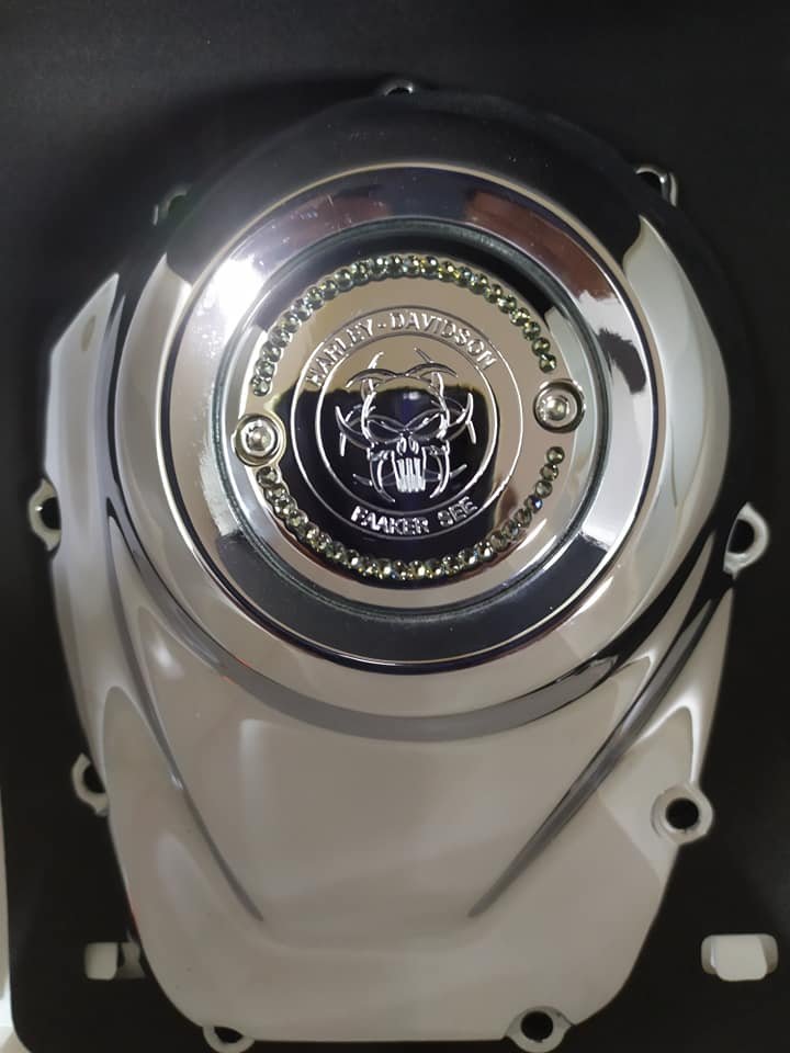 26159-2263-317CHR MILWAUKEE 8 Swarovski Point Cover Chrome Swarovski Stones FAAKER SEE AUSTRIA