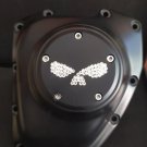 26159-2162-317BLK Harley Davidson Twincam Swarovski Point Cover BLACK  "Eyes Of Willie"