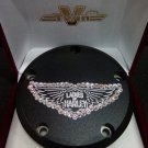 26159-4162-317BLK Harley Davidson Twincam Swarovski Point Cover BLACK  "Ladies Of Harley"